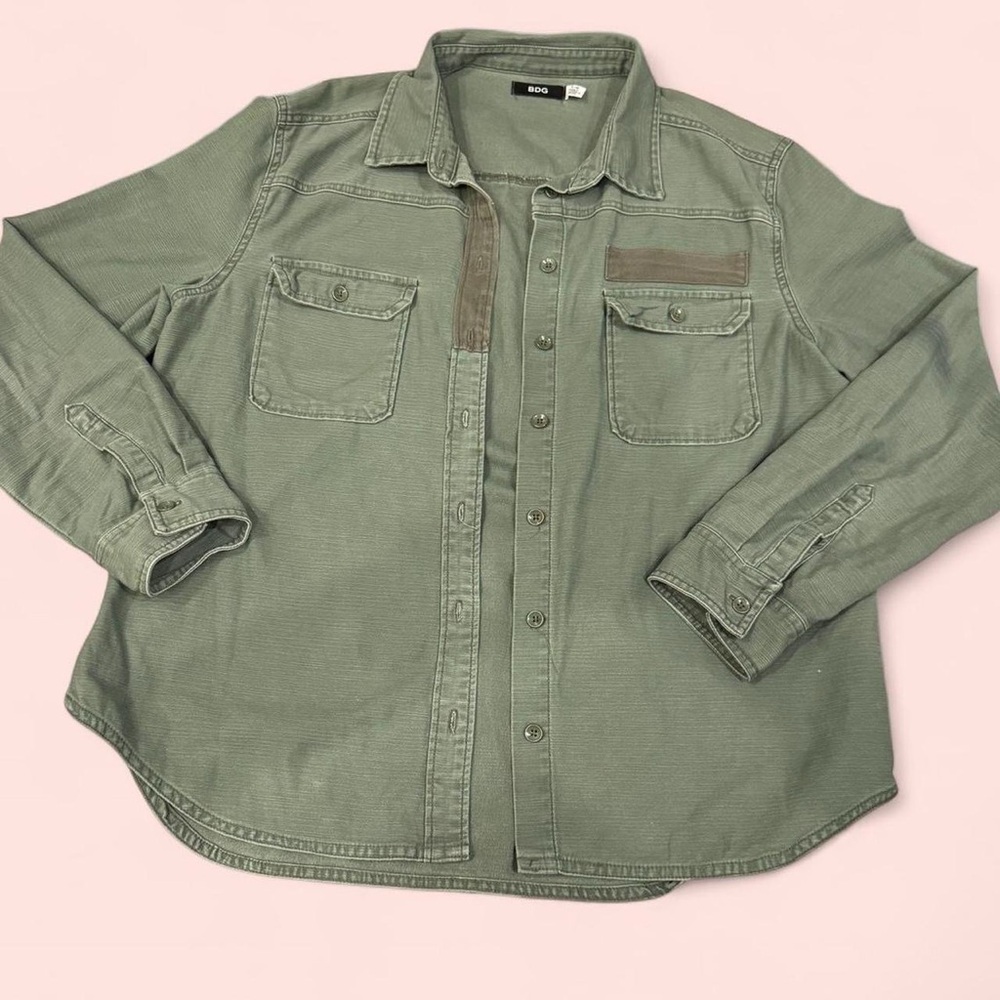 Army Green Casual button up shirt